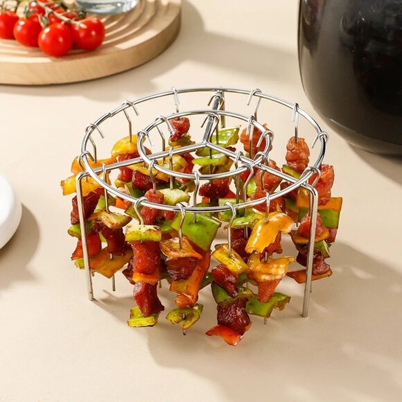 Vertical Grill Rack Detachable BBQ Circular Hanging - Picture 3 of 14